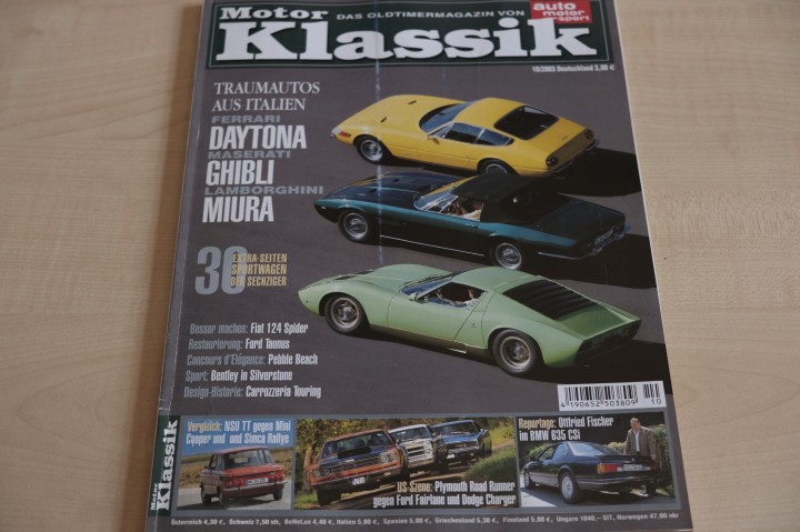 Deckblatt Motor Klassik (10/2003)
